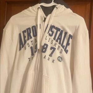 Aeropostale Cream Hoodie Medium